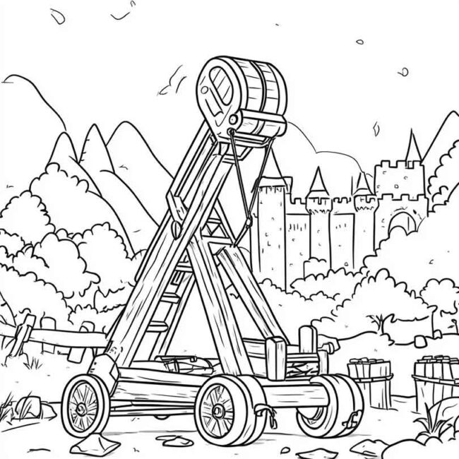 desenhos de catapultas para imprimir e colorir png 14