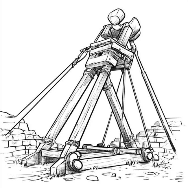 desenhos de catapultas para imprimir e colorir png 19