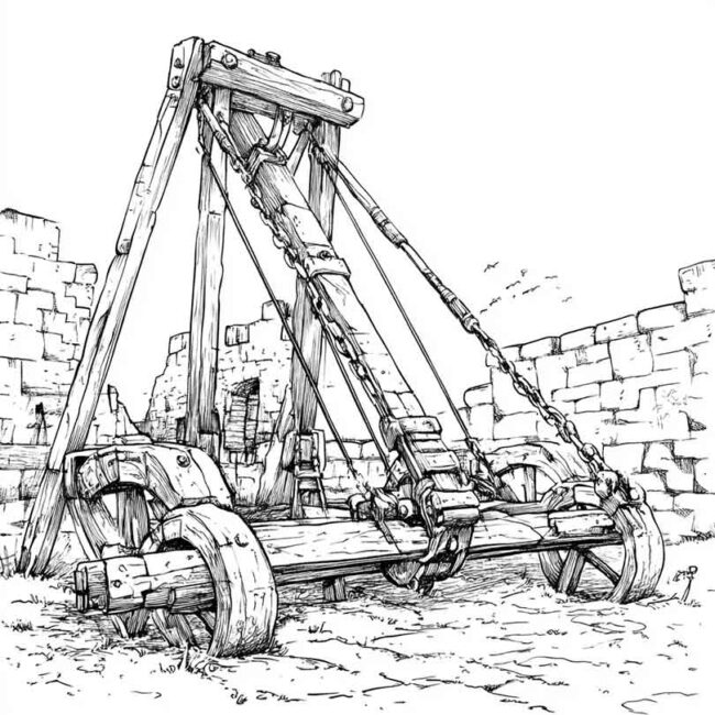 desenhos de catapultas para imprimir e colorir png 1