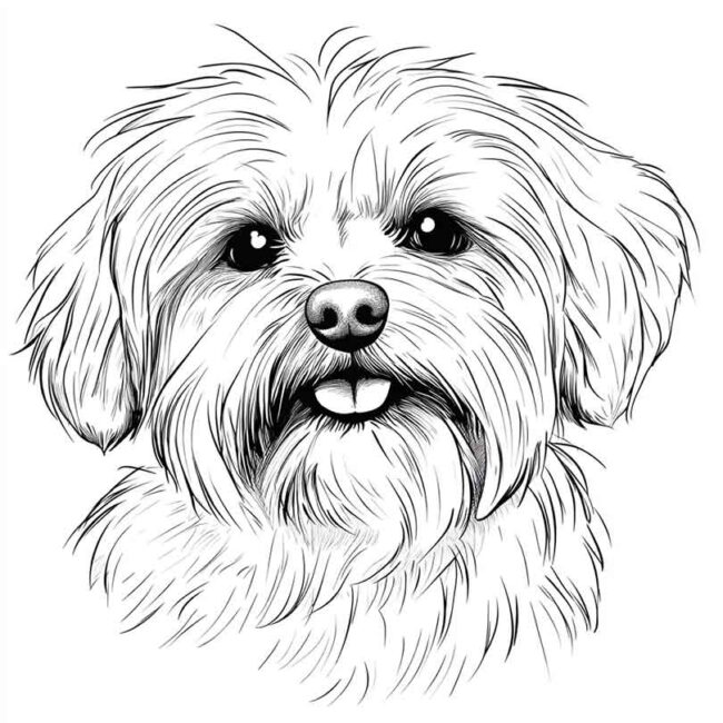 desenhos de cachorro maltes para imprimir e colorir pintar png 16