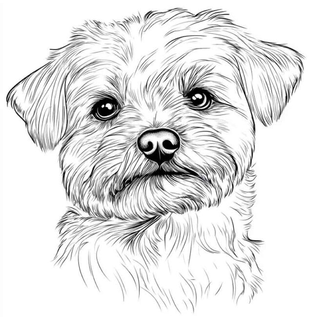 desenhos de cachorro maltes para imprimir e colorir pintar png 21