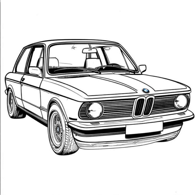 desenhos de bmw antiga para imprimir e colorir pintar png 8