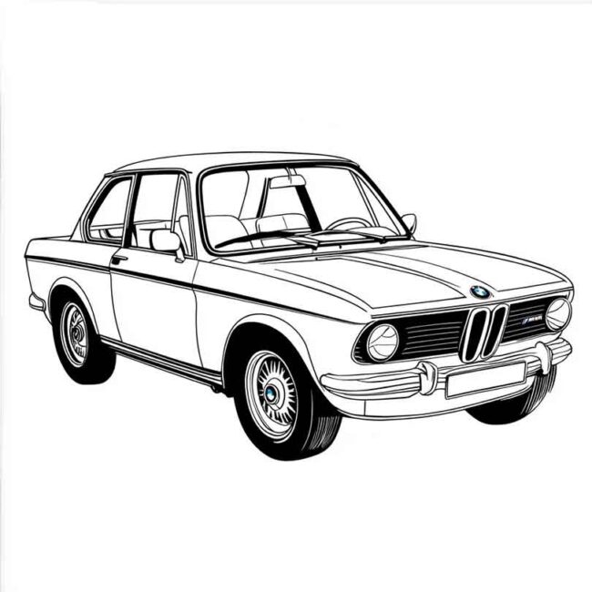 desenhos de bmw antiga para imprimir e colorir pintar png 12