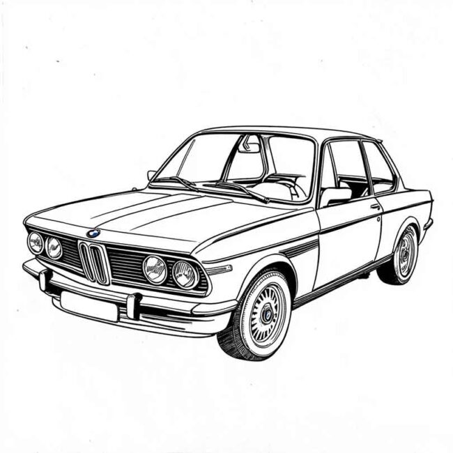 desenhos de bmw antiga para imprimir e colorir pintar png 14