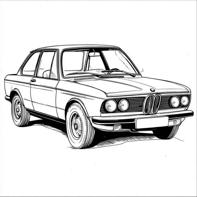 desenhos de bmw antiga para imprimir e colorir pintar png 16
