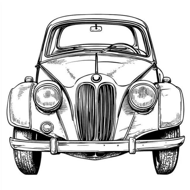 desenhos de bmw antiga para imprimir e colorir pintar png 20