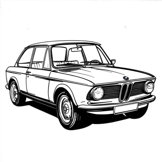 desenhos de bmw antiga para imprimir e colorir pintar png 13