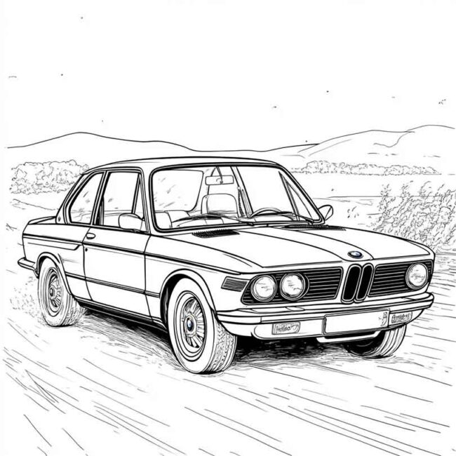 desenhos de bmw antiga para imprimir e colorir pintar png 18