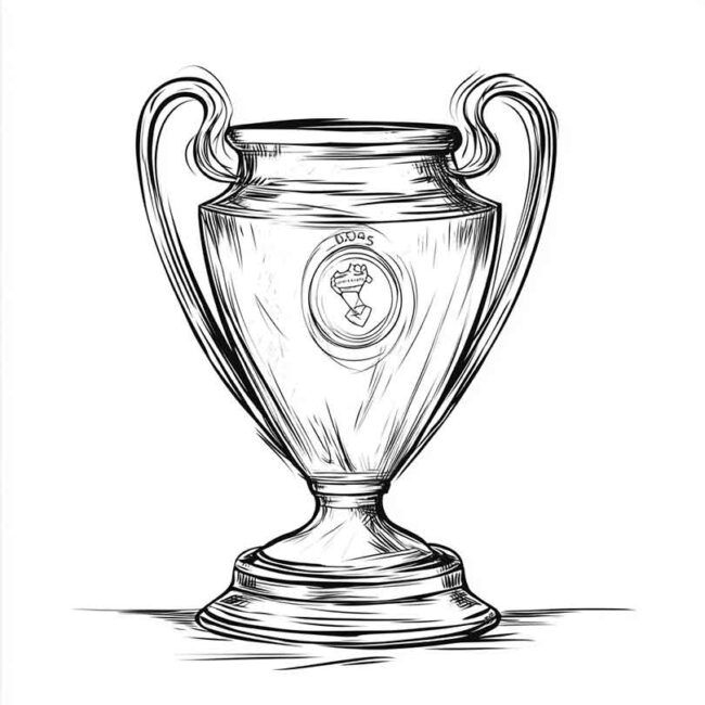 Desenhos de Taca da Champions para Imprimir e Colorir 9