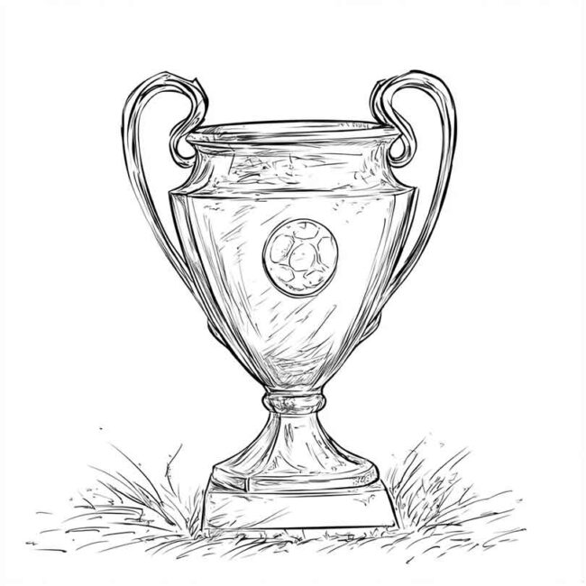 Desenhos de Taca da Champions para Imprimir e Colorir 7