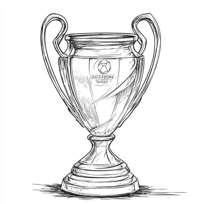 Desenhos de Taca da Champions para Imprimir e Colorir 8