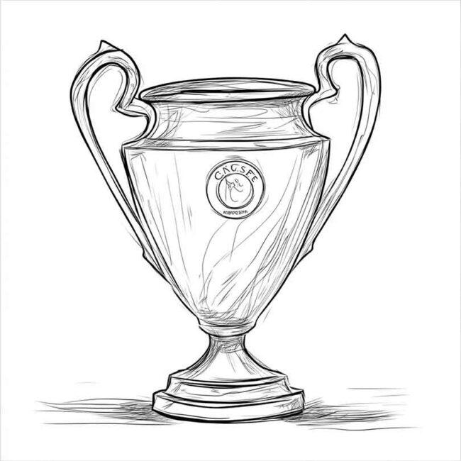 Desenhos de Taca da Champions para Imprimir e Colorir 12