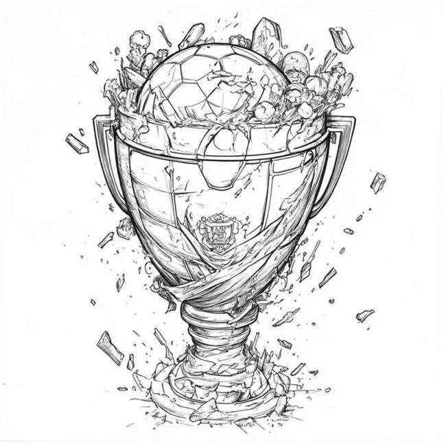 Desenhos de Taca da Champions para Imprimir e Colorir 3