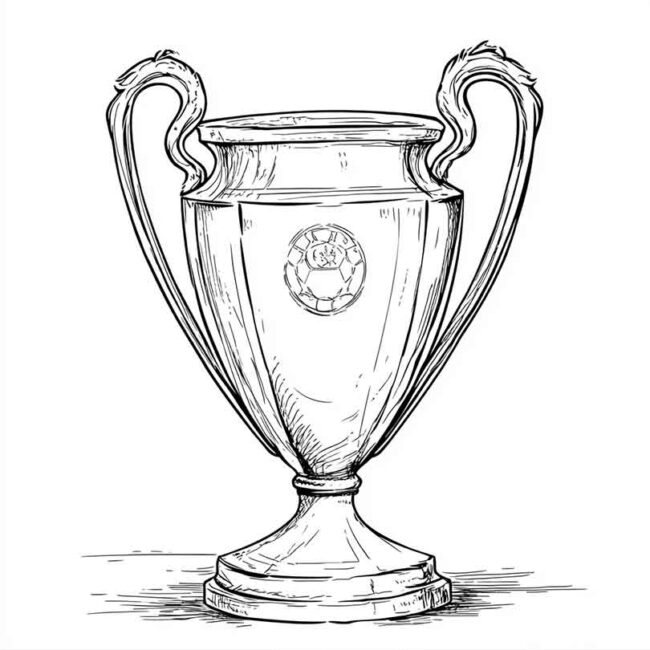 Desenhos de Taca da Champions para Imprimir e Colorir 14