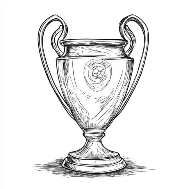 Desenhos de Taca da Champions para Imprimir e Colorir 11