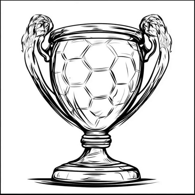 Desenhos de Taca da Champions para Imprimir e Colorir 10