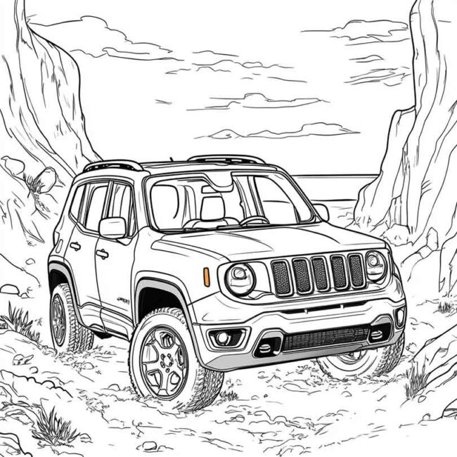 Desenhos de Jeep Renegade para Imprimir e Colorir 8