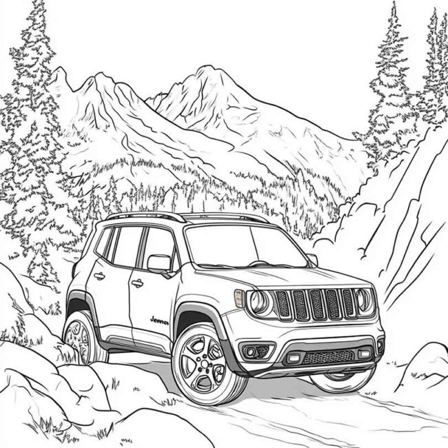 Desenhos de Jeep Renegade para Imprimir e Colorir 5