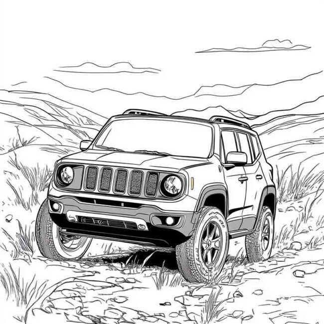 Desenhos de Jeep Renegade para Imprimir e Colorir 6