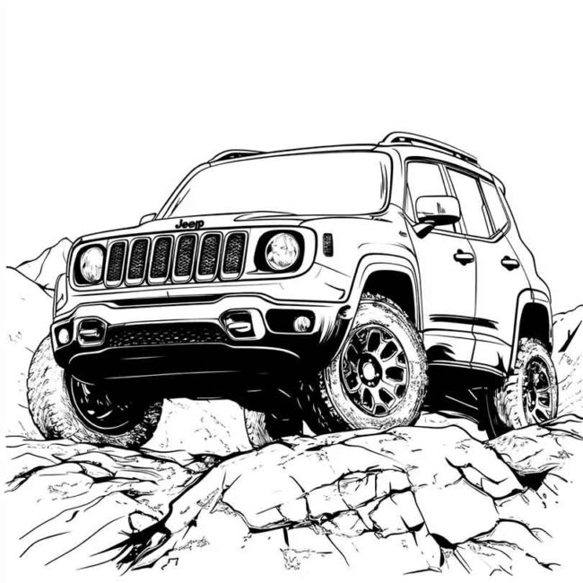 Desenhos de Jeep Renegade para Imprimir e Colorir 21