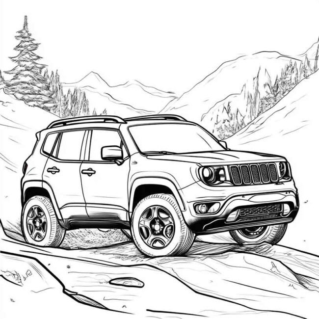 Desenhos de Jeep Renegade para Imprimir e Colorir 16
