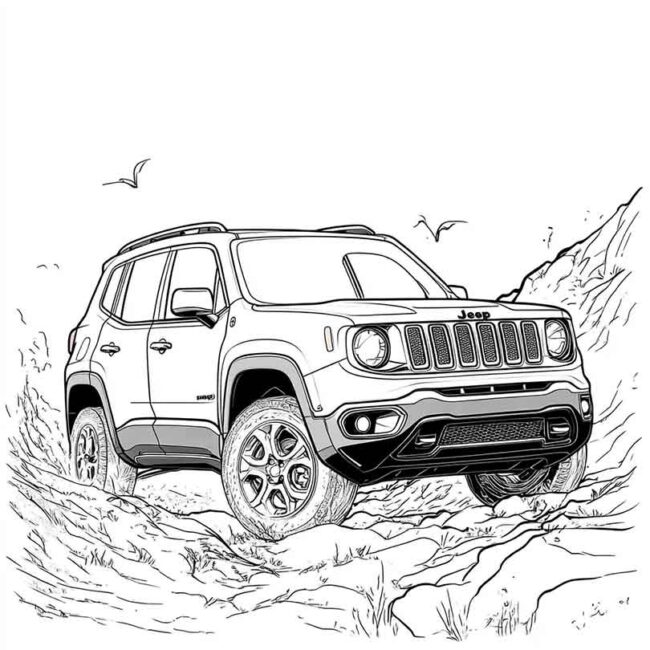 Desenhos de Jeep Renegade para Imprimir e Colorir 19