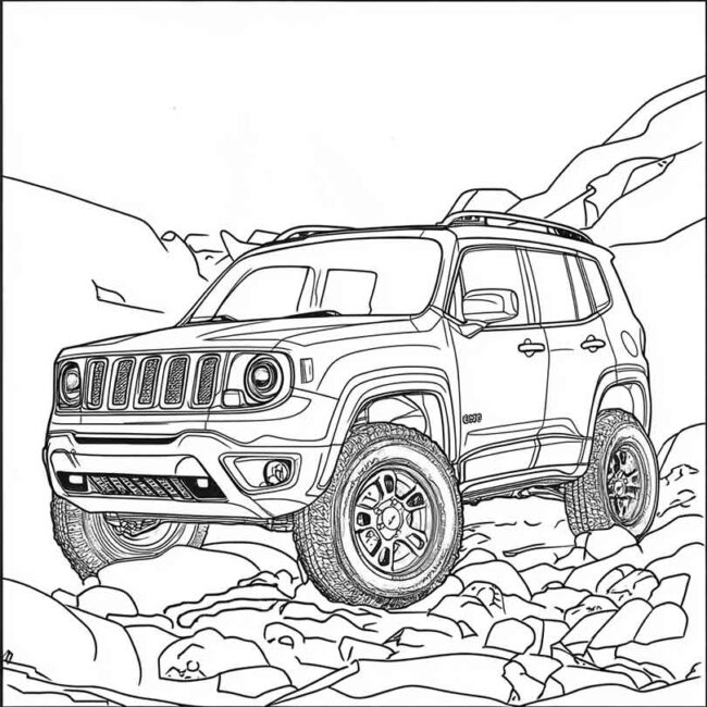 Desenhos de Jeep Renegade para Imprimir e Colorir 15