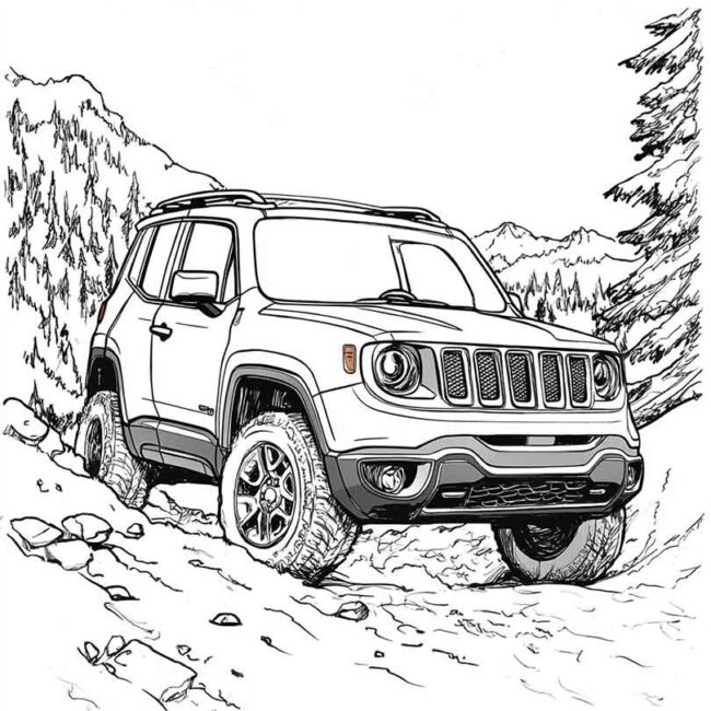 Desenhos de Jeep Renegade para Imprimir e Colorir 10