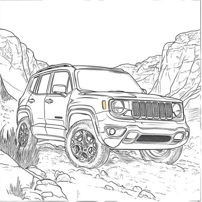 Desenhos de Jeep Renegade para Imprimir e Colorir 13
