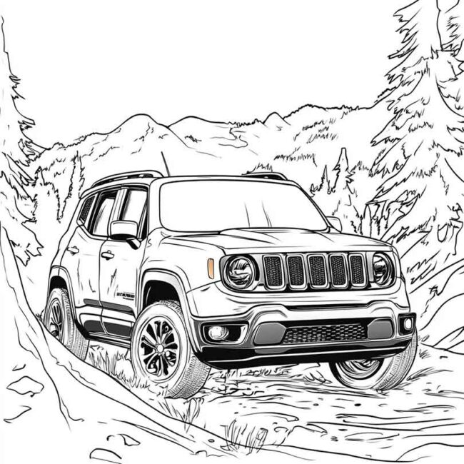 Desenhos de Jeep Renegade para Imprimir e Colorir 22