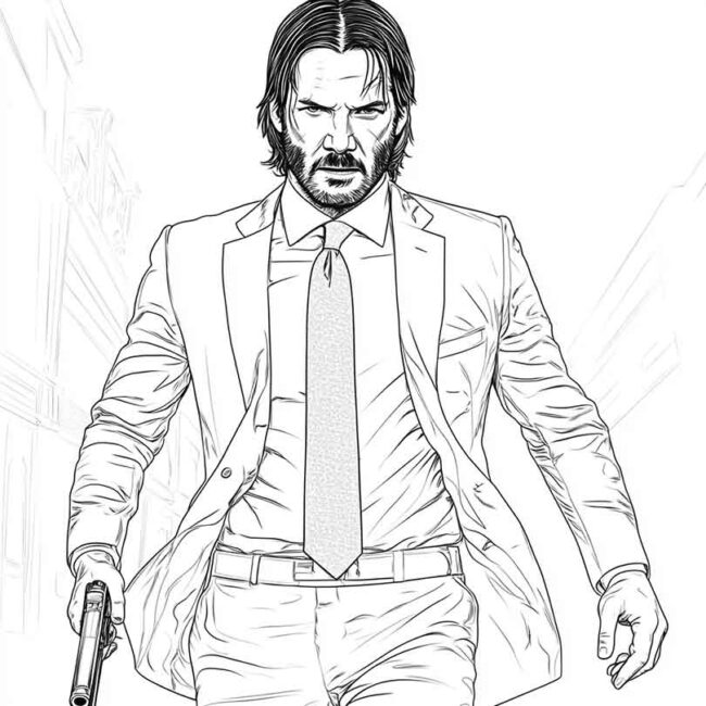 Desenhos de John Wick para Imprimir e Colorir 31