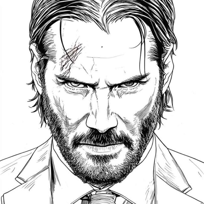 Desenhos de John Wick para Imprimir e Colorir 29