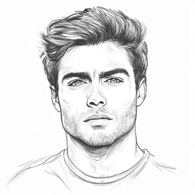 Desenhos de Zac Efron para Imprimir e Colorir 8