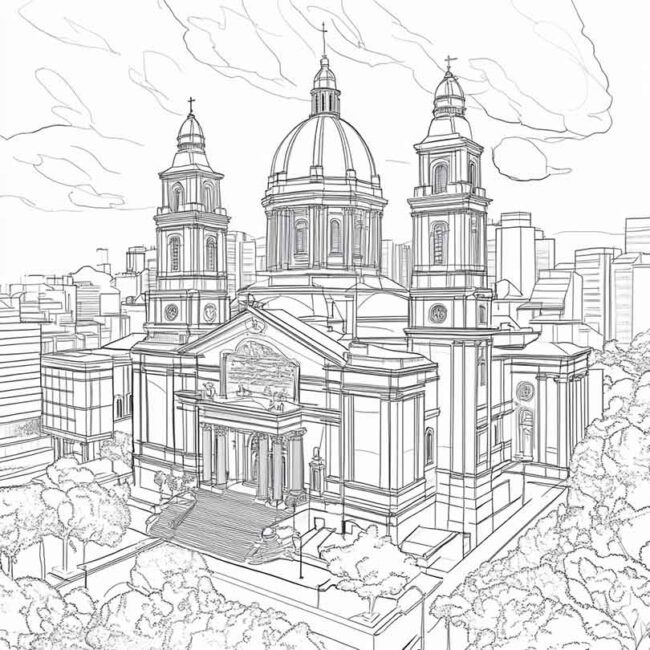 Desenhos de Aparecida do Norte para Imprimir e Colorir 4