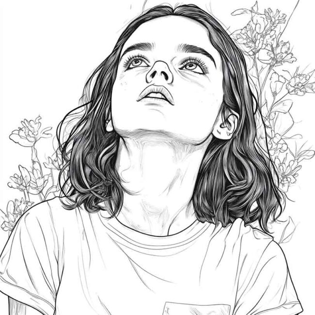 Desenhos de Dafne Keen para Imprimir e Colorir 8