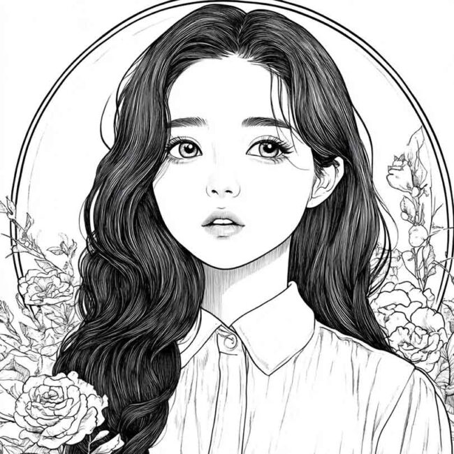 Desenhos de Moon Ga young para Imprimir e Colorir 9