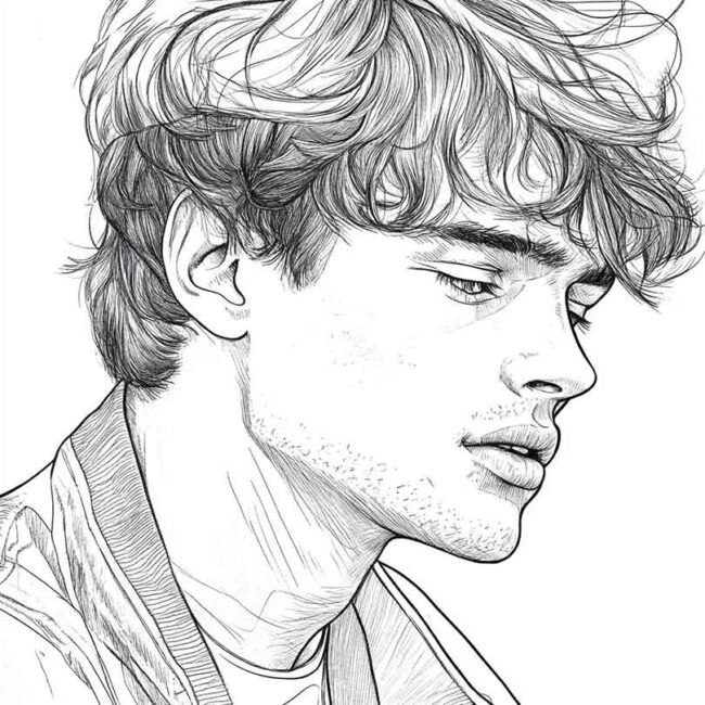 Desenhos de Nicholas Galitzine para Imprimir e Colorir 2 Desenhos de Nicholas Galitzine para Imprimir e Colorir 2