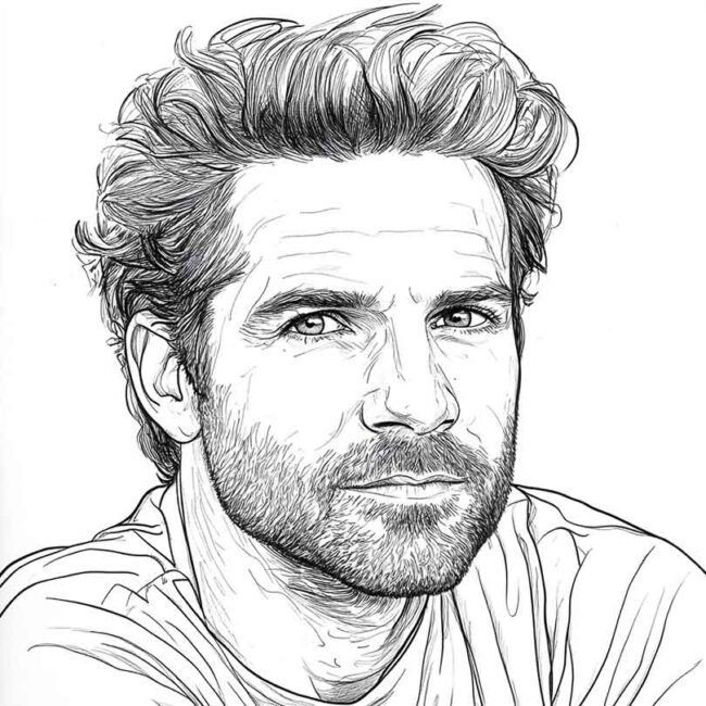 Desenhos de Bradley Cooper para Imprimir e Colorir 8