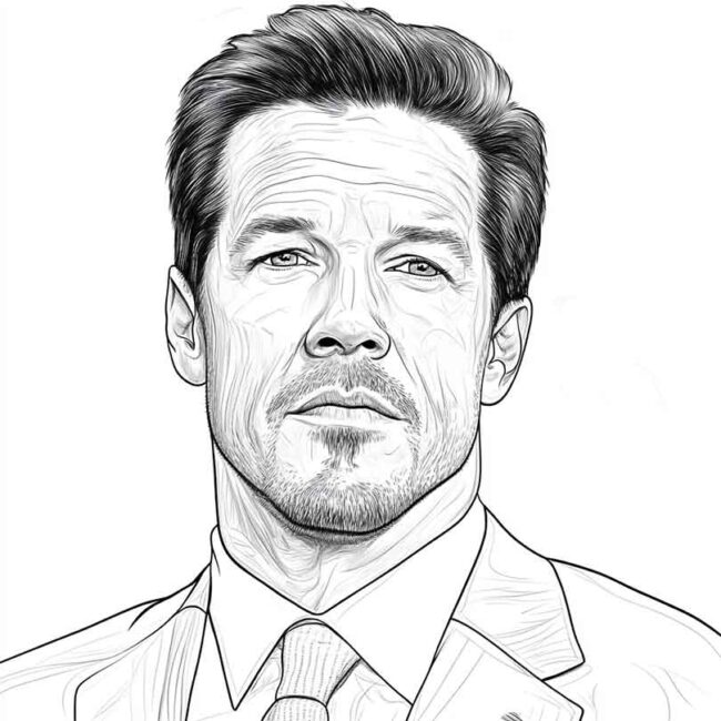 Desenhos de Mark Wahlberg para Imprimir e Colorir 9