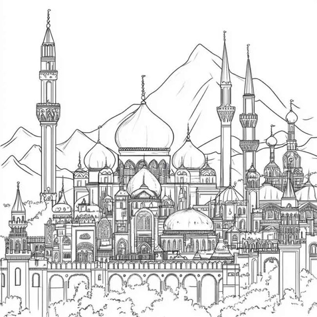 Desenhos de Cazaquistao para Imprimir e Colorir 6