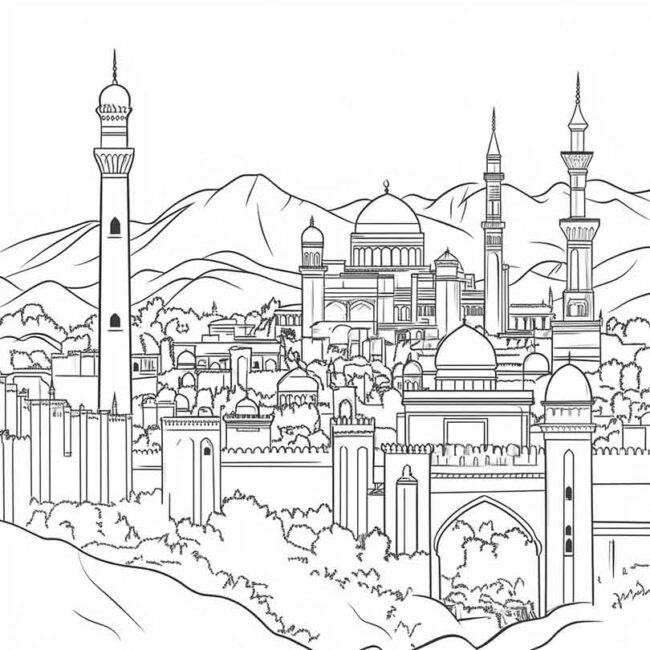 Desenhos de Cazaquistao para Imprimir e Colorir 14