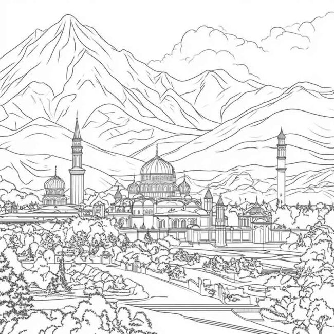 Desenhos de Cazaquistao para Imprimir e Colorir 5