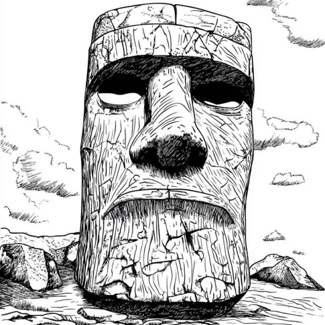 Desenhos da Ilha de Pascoa para Imprimir e Colorir 6 Desenhos da Ilha de Pascoa para Imprimir e Colorir 6