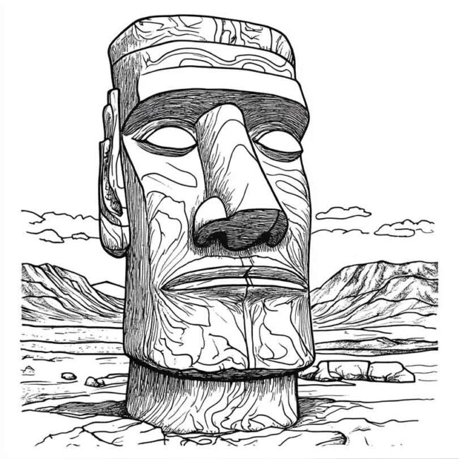Desenhos da Ilha de Pascoa para Imprimir e Colorir 12 Desenhos da Ilha de Pascoa para Imprimir e Colorir 12