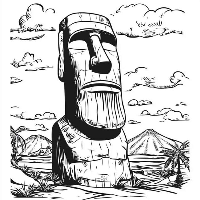 Desenhos da Ilha de Pascoa para Imprimir e Colorir 17 Desenhos da Ilha de Pascoa para Imprimir e Colorir 17