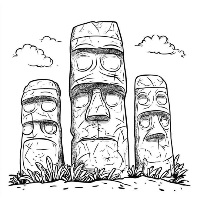 Desenhos da Ilha de Pascoa para Imprimir e Colorir 19 Desenhos da Ilha de Pascoa para Imprimir e Colorir 19