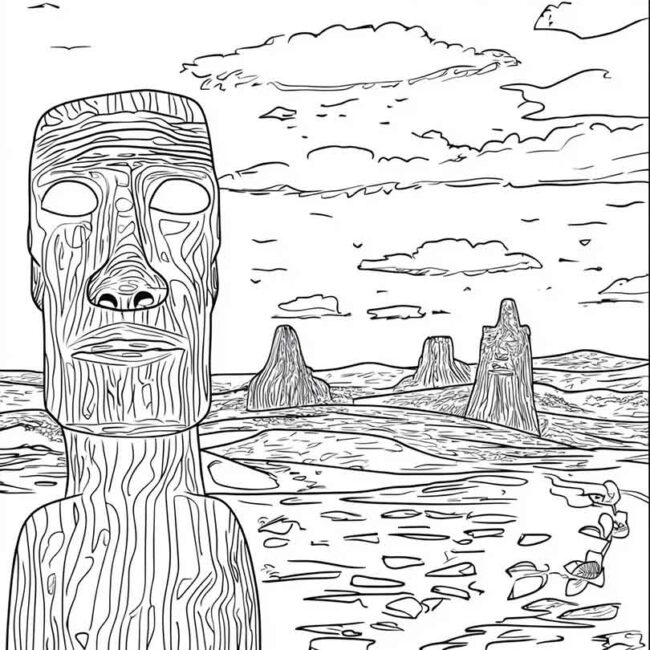 Desenhos da Ilha de Pascoa para Imprimir e Colorir 11 Desenhos da Ilha de Pascoa para Imprimir e Colorir 11