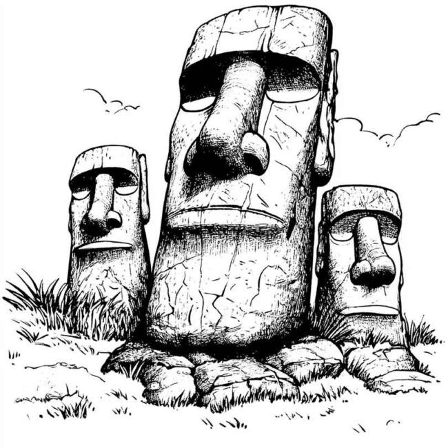 Desenhos da Ilha de Pascoa para Imprimir e Colorir 13 Desenhos da Ilha de Pascoa para Imprimir e Colorir 13