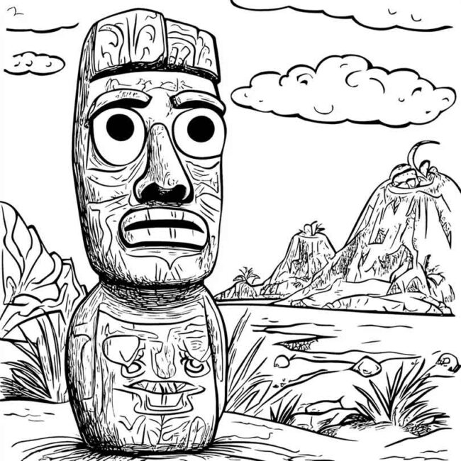 Desenhos da Ilha de Pascoa para Imprimir e Colorir 20 Desenhos da Ilha de Pascoa para Imprimir e Colorir 20
