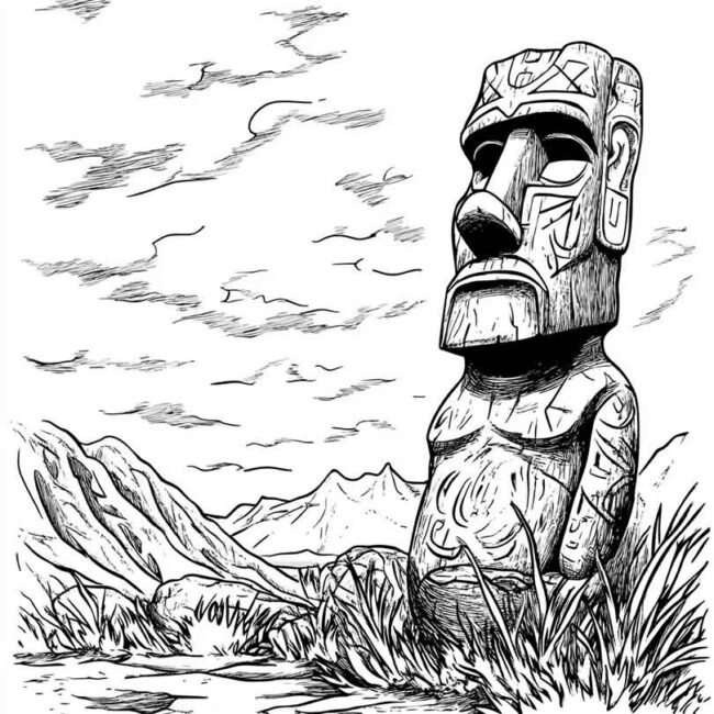 Desenhos da Ilha de Pascoa para Imprimir e Colorir 10 Desenhos da Ilha de Pascoa para Imprimir e Colorir 10